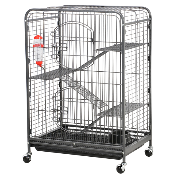 37'' Metal Ferret and Small Animal Cage - Black