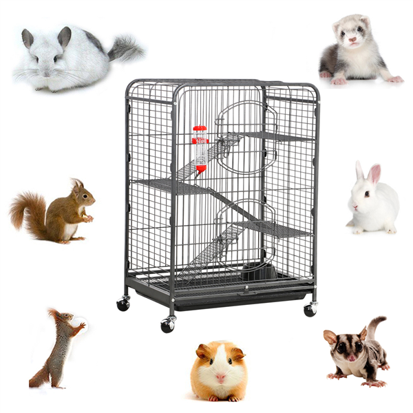 37'' Metal Ferret and Small Animal Cage - Black - Image 8