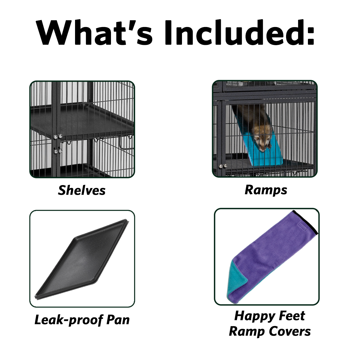 MidWest Homes For Pets Deluxe Ferret Nation Double Unit Ferret Cage (Model 182), Measures 36"L x 25"W x 62.5"H Inches - Image 4