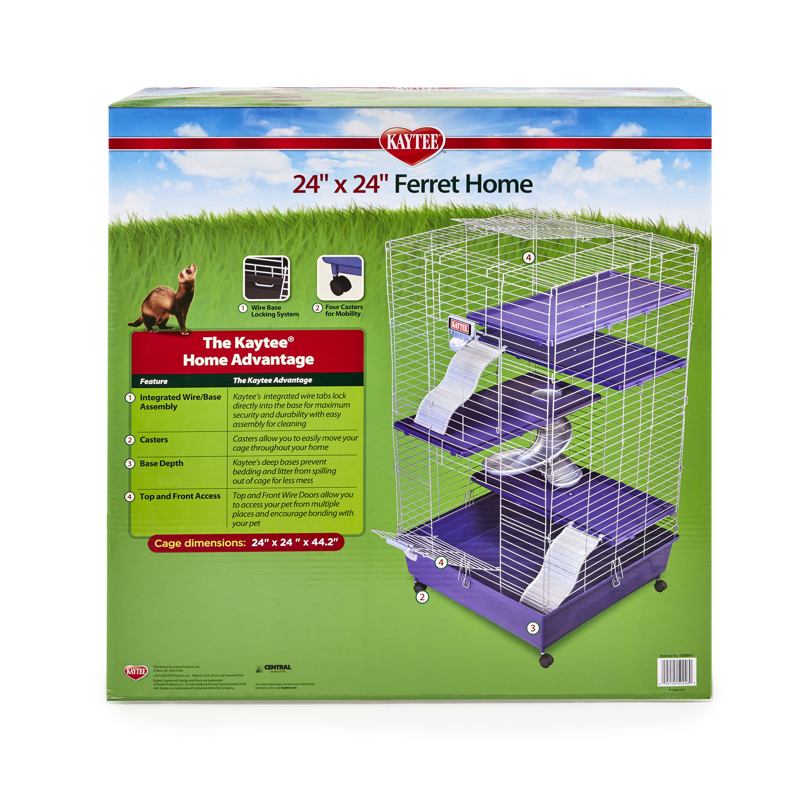 Kaytee My First Home 24 X 24 Multi Level Ferret With Casters - Image 3