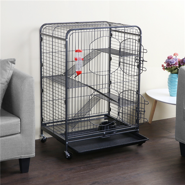 37'' Metal Ferret and Small Animal Cage - Black - Image 3