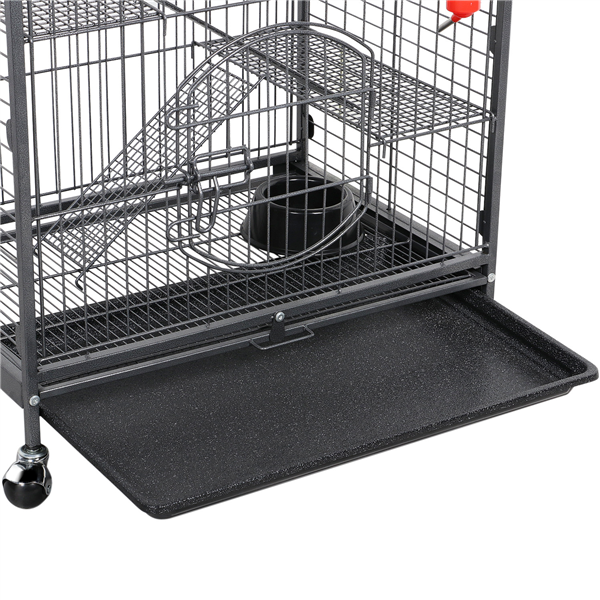 37'' Metal Ferret and Small Animal Cage - Black - Image 4